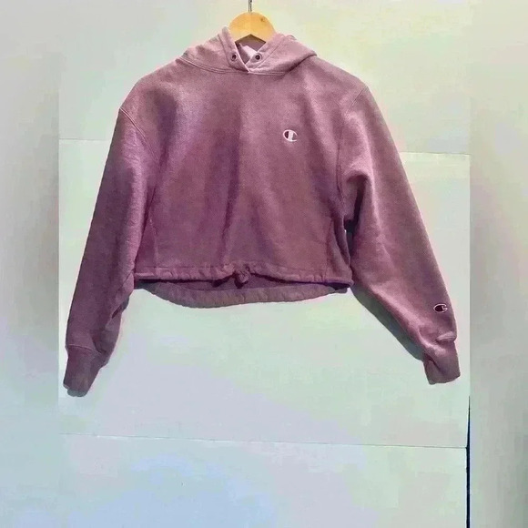 Champion Women’s Size XS Reverse Weave Cinch Bottom Hoodie in Tinted Lavender - Picture 6 of 10